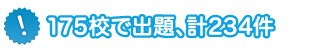 164校で出題、計225件